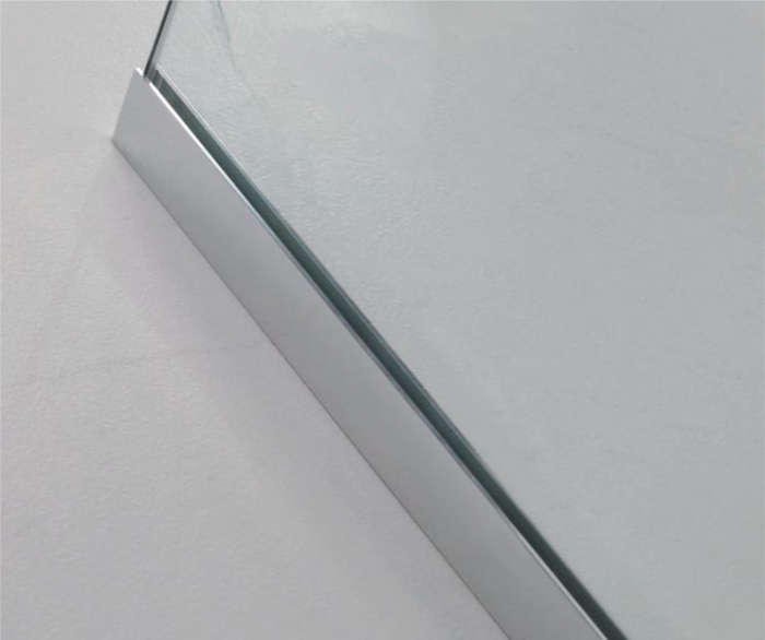 Perete duș Walk-In mărime 150x90 cm culoare crom sticlă securizată transparentă Wst 10 [3]