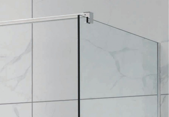 Perete duș Walk-In mărime 150x90 cm culoare crom sticlă securizată transparentă Wst 10 [2]