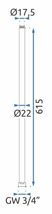 Prelungitor coloană duș culoare negru mat lungime 60 cm - Rea [6]