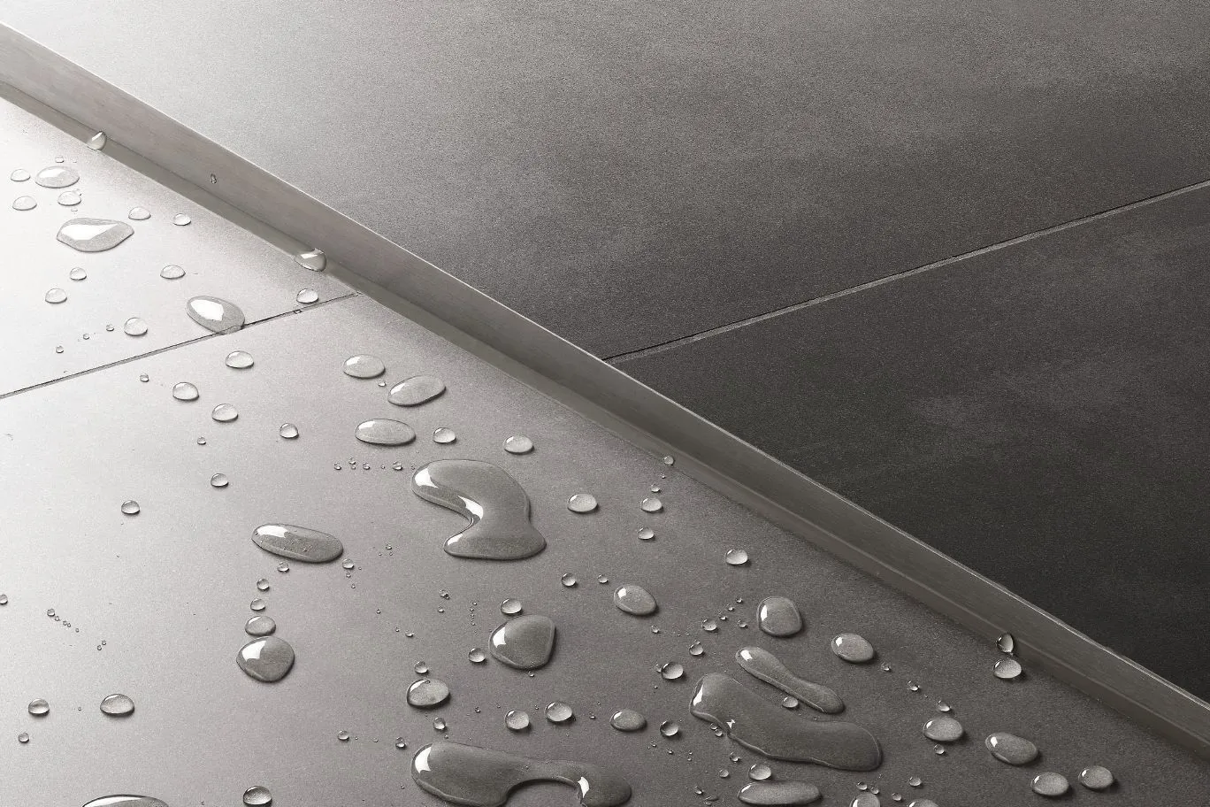 Profil de pantă pentru perete de duș walk-in lungime 100 cm culoare crom periat pentru partea dreaptă [2]