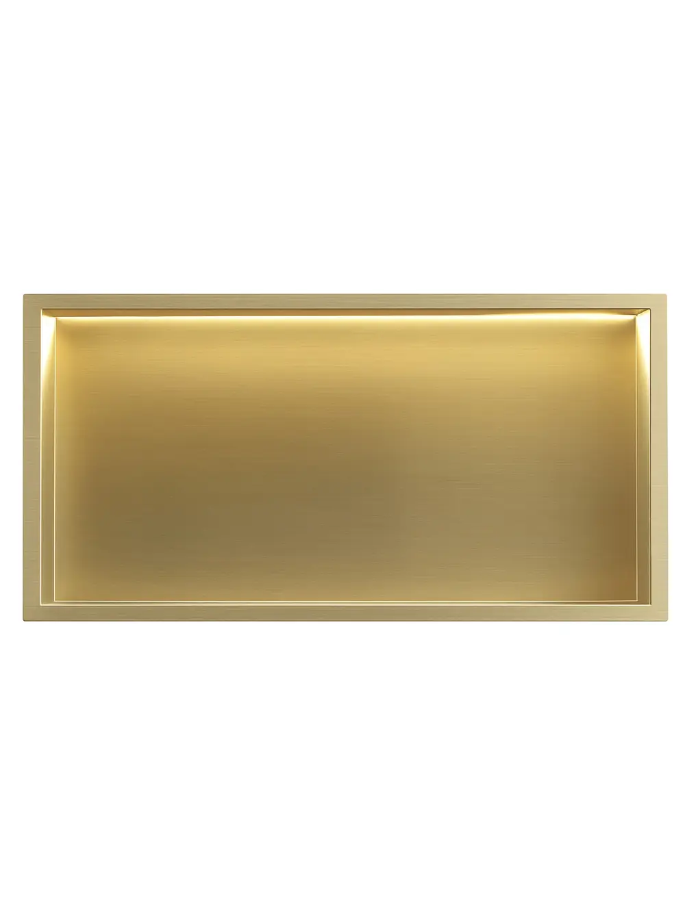 Raft baie încastrat în perete cu LED mărime 30x60 cm culoare auriu periat model Gold Brush [3]