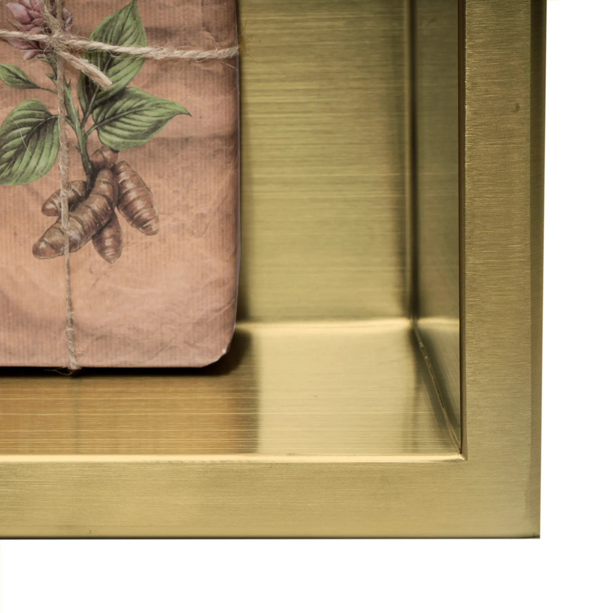 Raft baie încastrat în perete mărime 30x30 cm culoare auriu periat model dreptunghiular Gold Brushed [4]