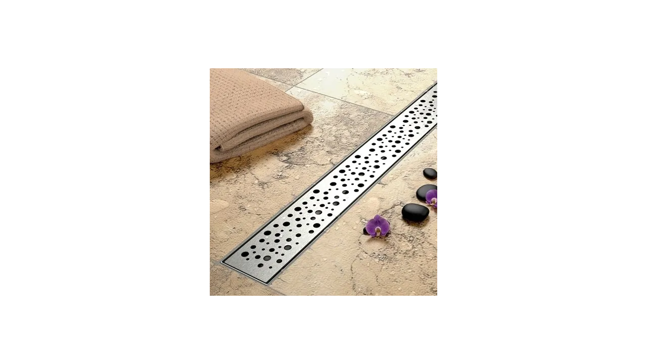 Rigolă scurgere duș lungime 80 cm culoare oțel periat model Bubble Inox [3]