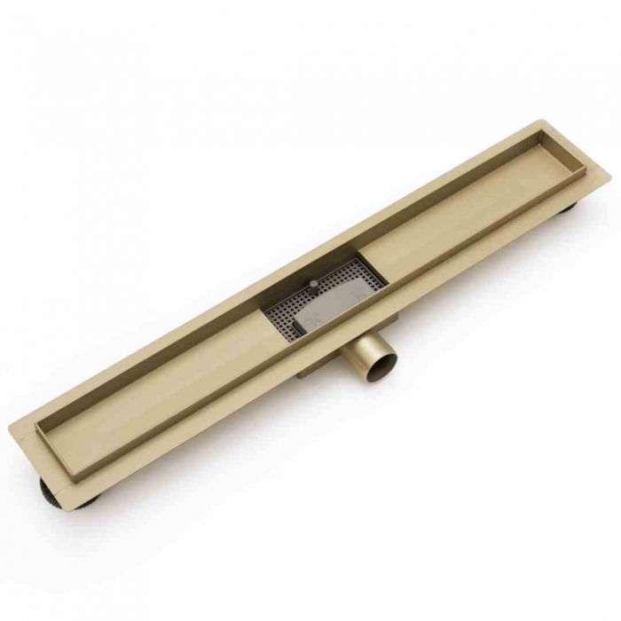 Rigolă scurgere duș lungime 70 cm culoare auriu model Greek Gold [7]