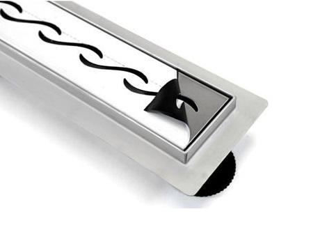 Rigolă scurgere duș lungime 60 cm culoare crom model Wave Chrome [3]