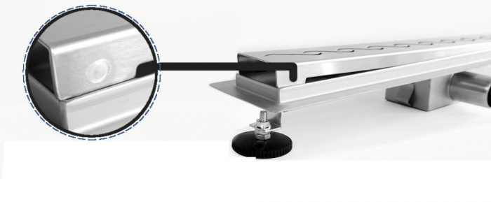 Rigolă scurgere duș lungime 60 cm culoare crom model Wave Chrome [6]