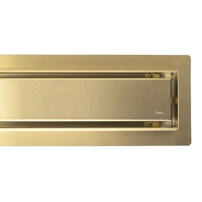 Rigolă scurgere duș lungime 100 cm culoare auriu periat model Neox Pro Brushed Gold [7]