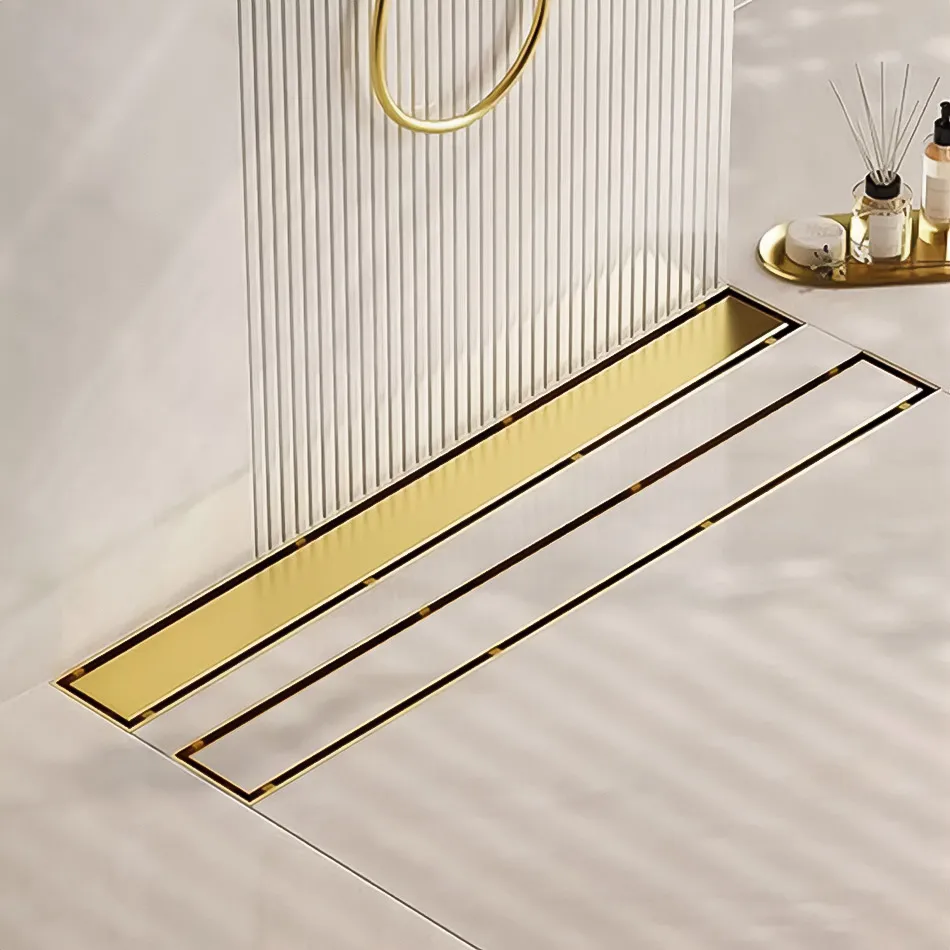 Rigolă scurgere duș lungime 100 cm culoare auriu model Neox Pro Gold [2]
