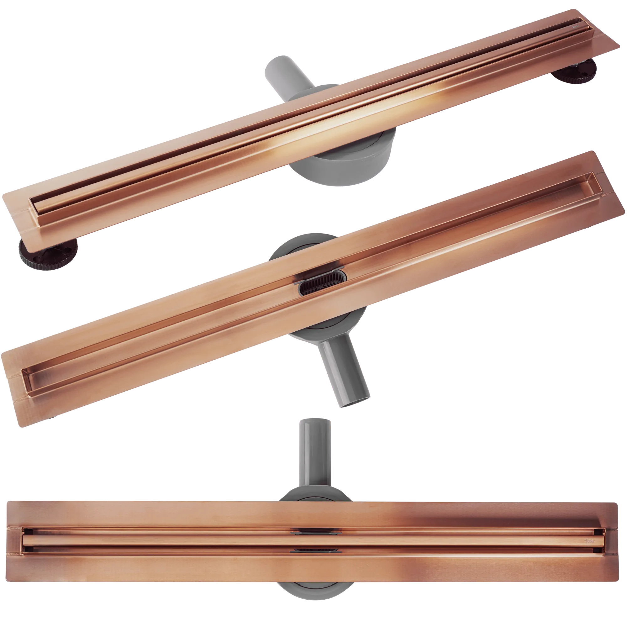 Rigolă scurgere duș lungime 70 cm culoare cupru periat model Neox Slim Pro Brushed Copper [1]