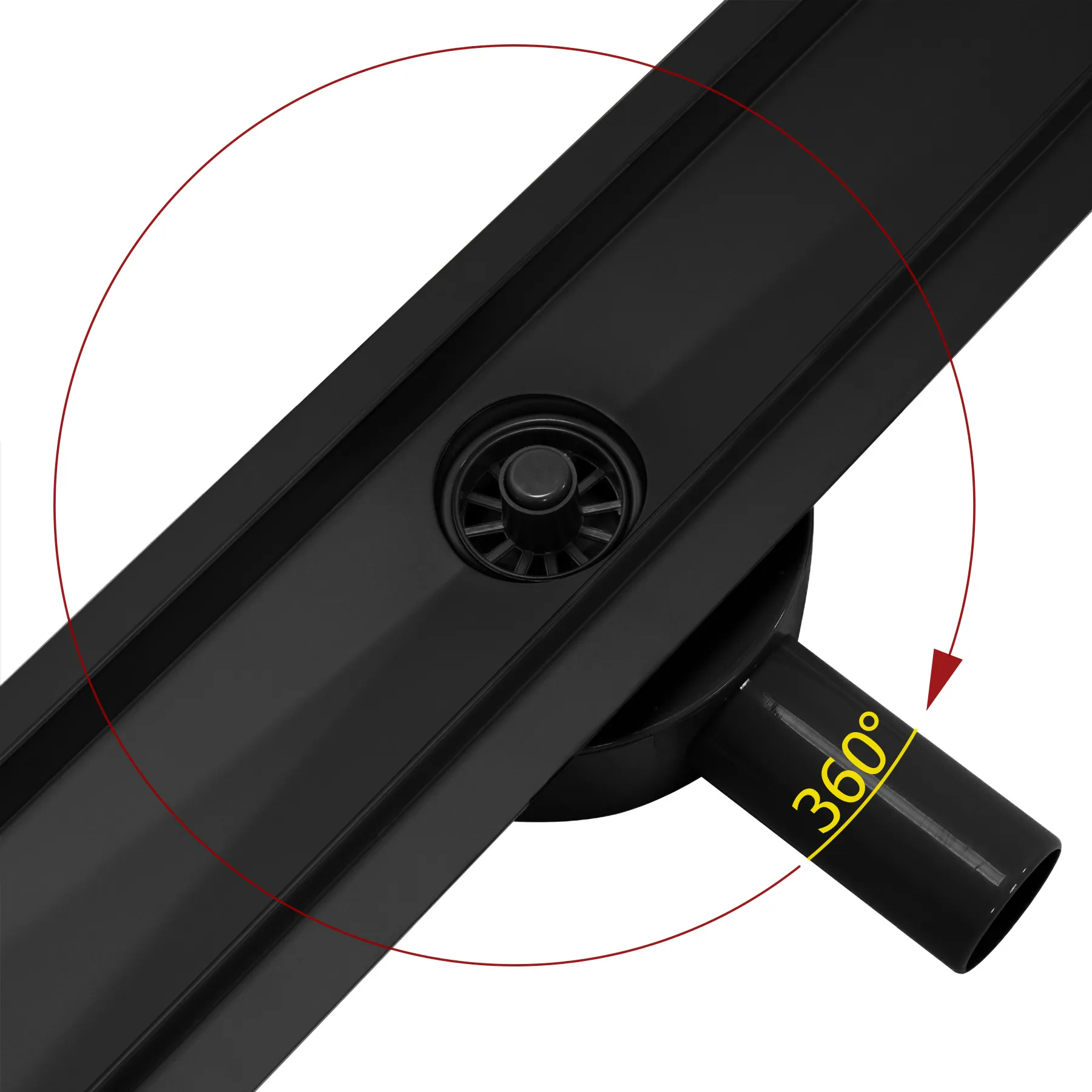 Rigolă scurgere duș lungime 50 cm culoare negru mat model Neo Pure N Pro Black Matt [6]
