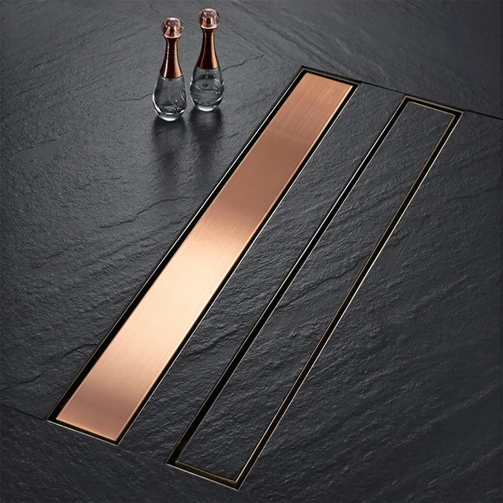 Rigolă scurgere duș lungime 90 cm culoare cupru periat model Neox Pro Brushed Copper [2]