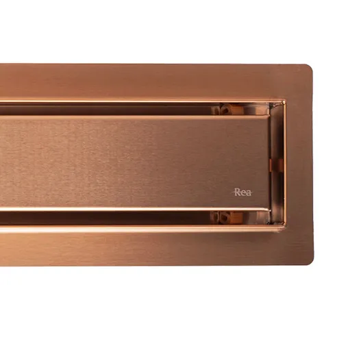 Rigolă scurgere duș lungime 60 cm culoare cupru periat model Neox Pro Brushed Copper [10]