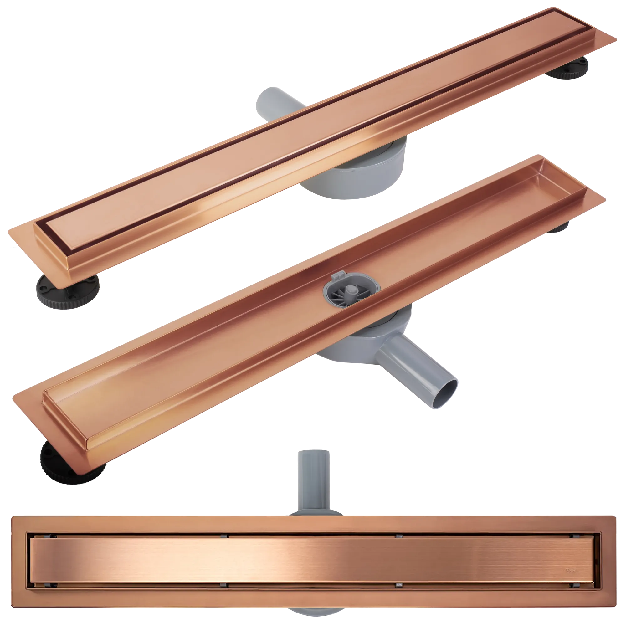 Rigolă scurgere duș lungime 60 cm culoare cupru periat model Neox Pro Brushed Copper [1]