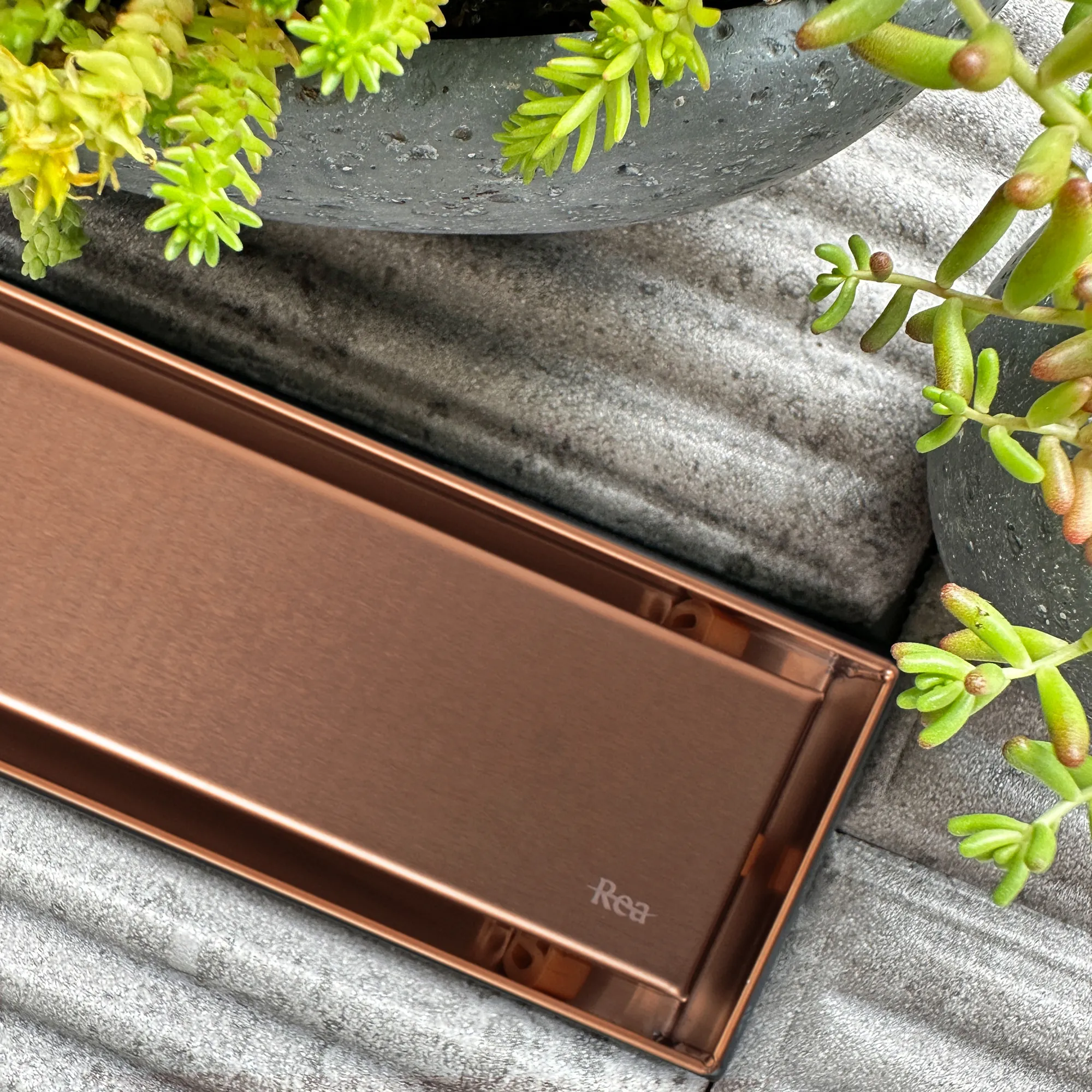 Rigolă scurgere duș lungime 60 cm culoare cupru periat model Neox Pro Brushed Copper [3]