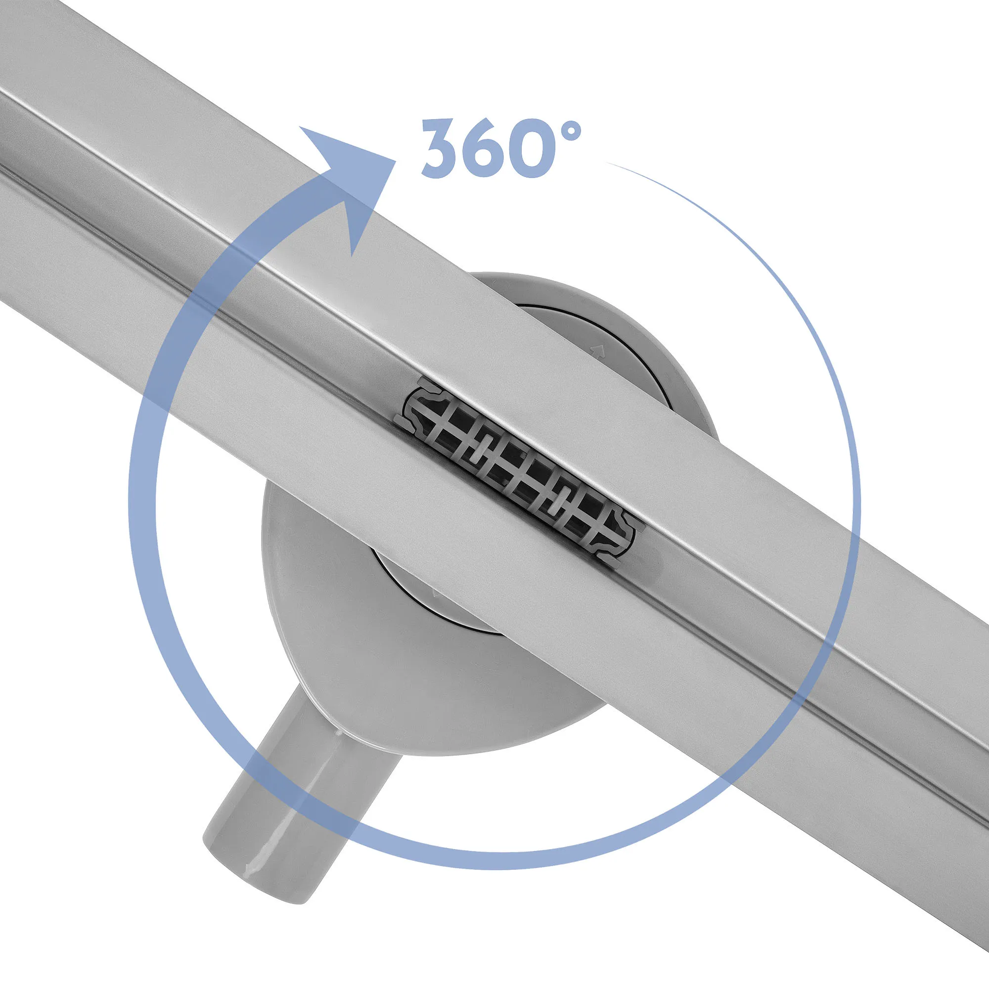 Rigolă scurgere duș lungime 70 cm finisaj oțel periat model Filo Nickel Brushed [6]