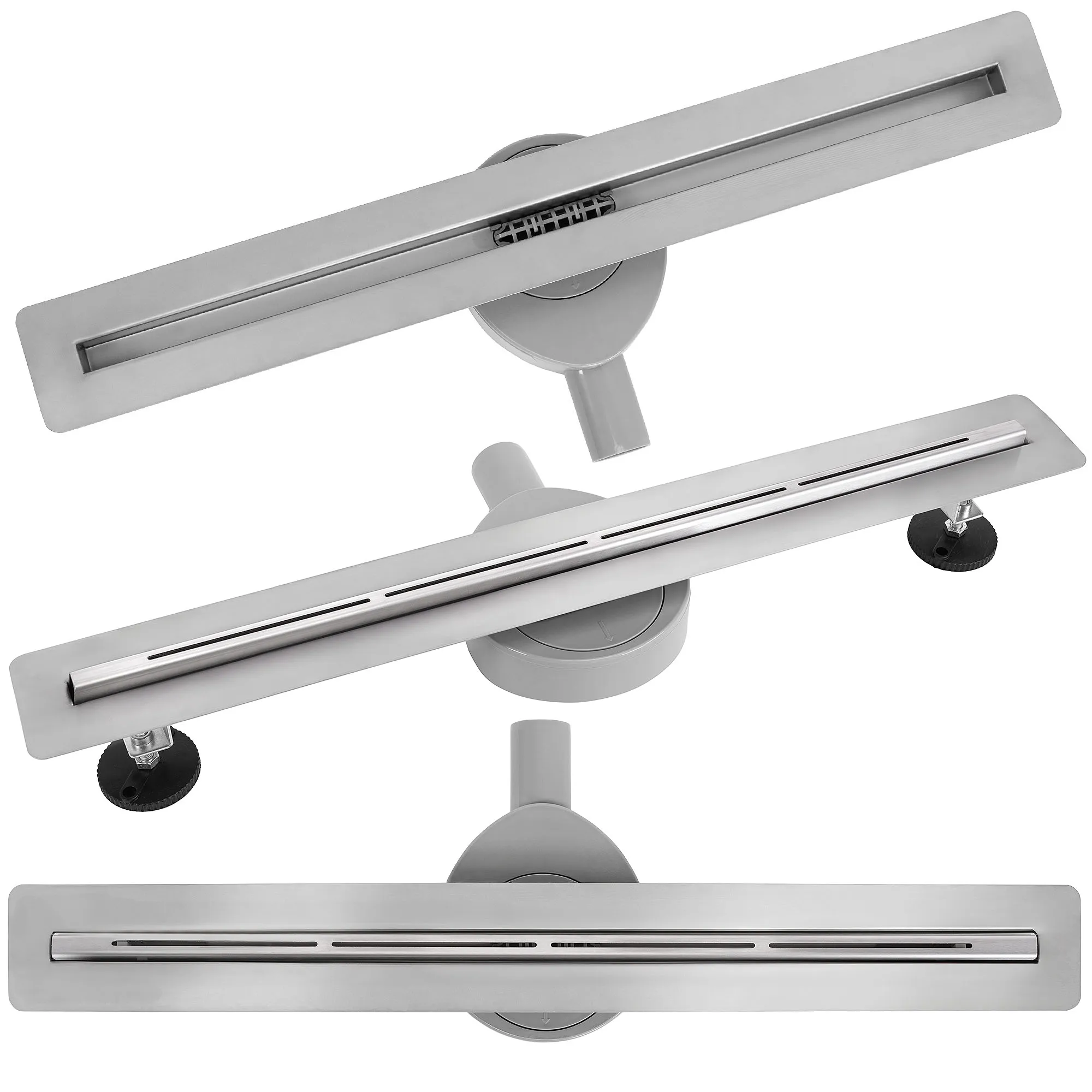 Rigolă scurgere duș lungime 80 cm finisaj oțel periat model Filo Nickel Brushed [1]