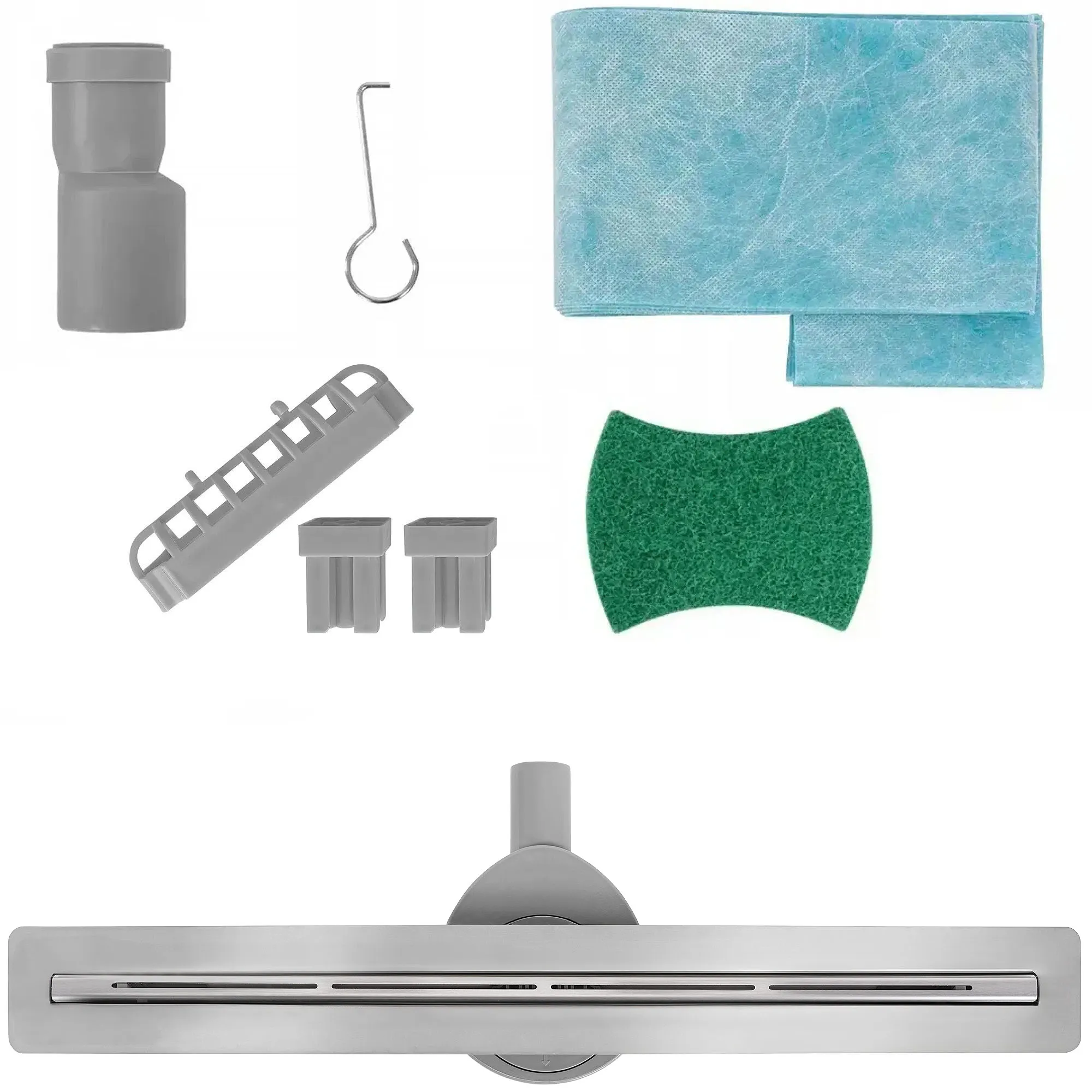 Rigolă scurgere duș lungime 80 cm finisaj oțel periat model Filo Nickel Brushed [9]