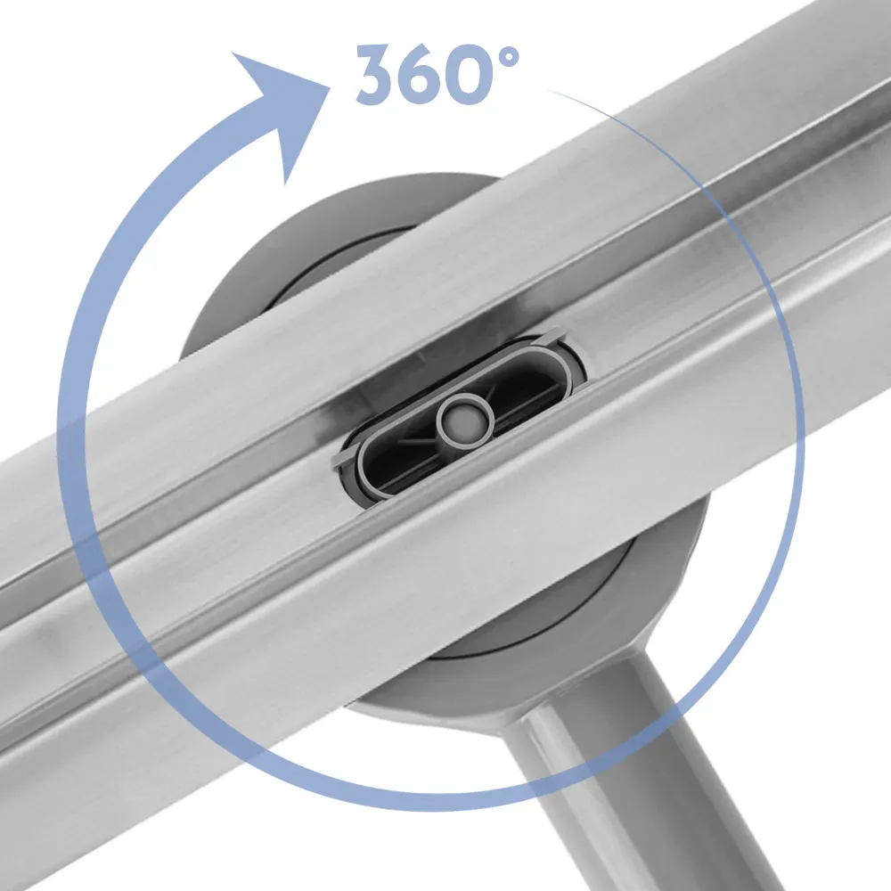 Rigolă scurgere duș lungime 100 cm finisaj oțel periat model Neox Slim Pro Nickiel Brush [7]