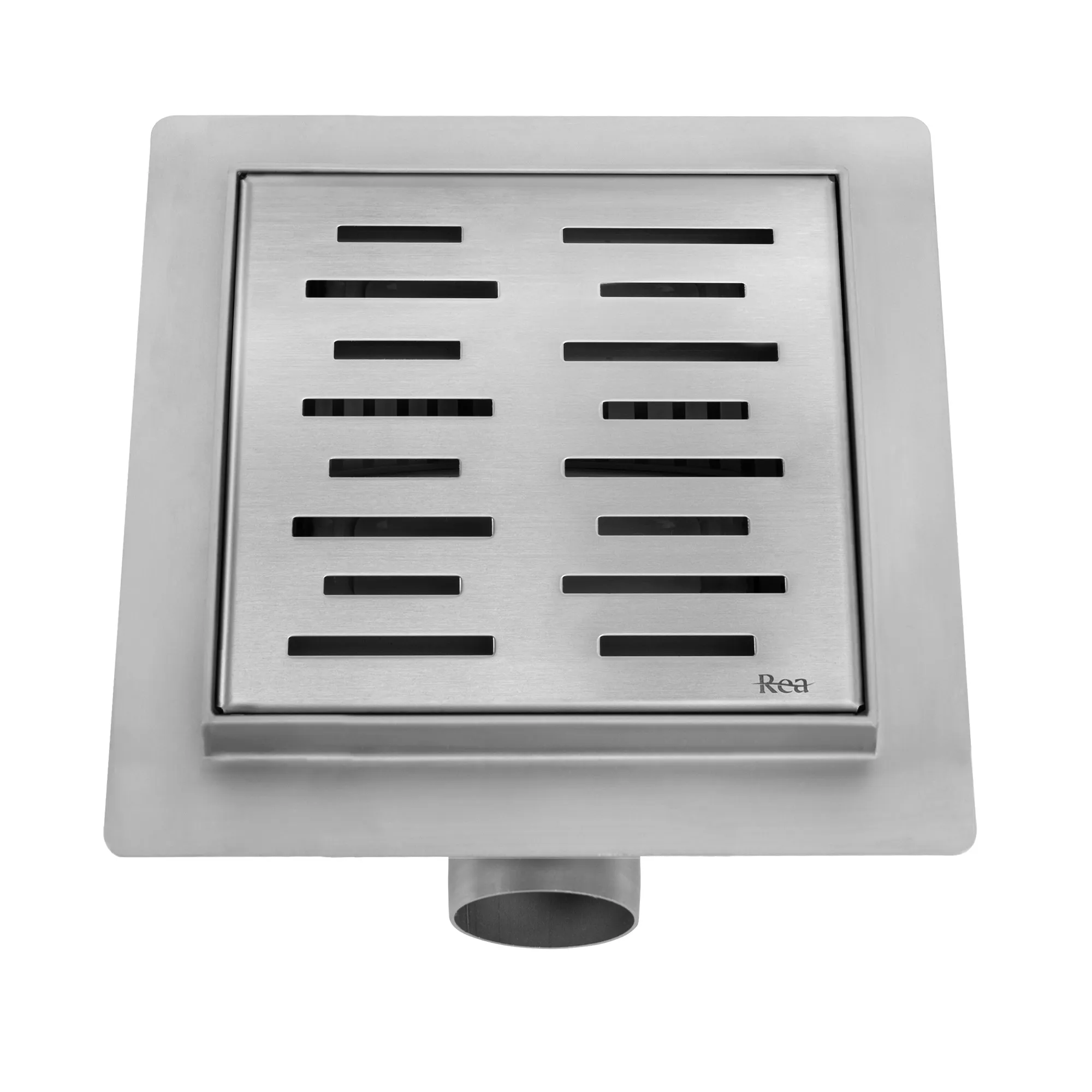 Sifon pentru pardosea mărime 12x12 cm culoare crom periat model Line Nickel Brush [4]