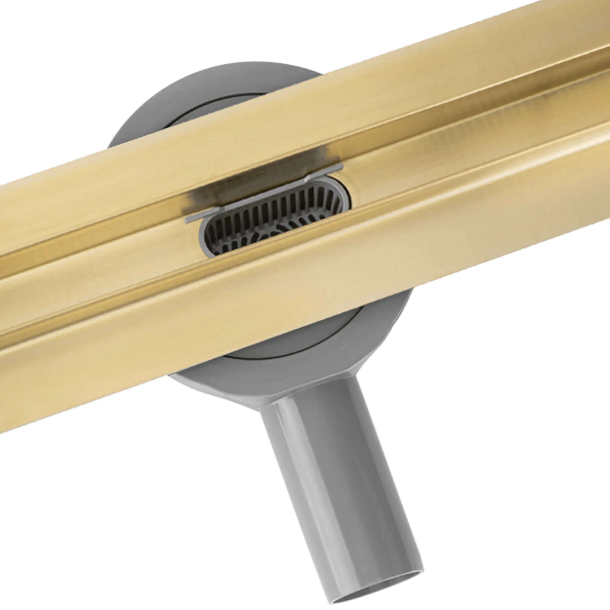 Rigolă scurgere duș lungime 60 cm culoare auriu periat model Neox Slim Pro Brushed Gold [8]