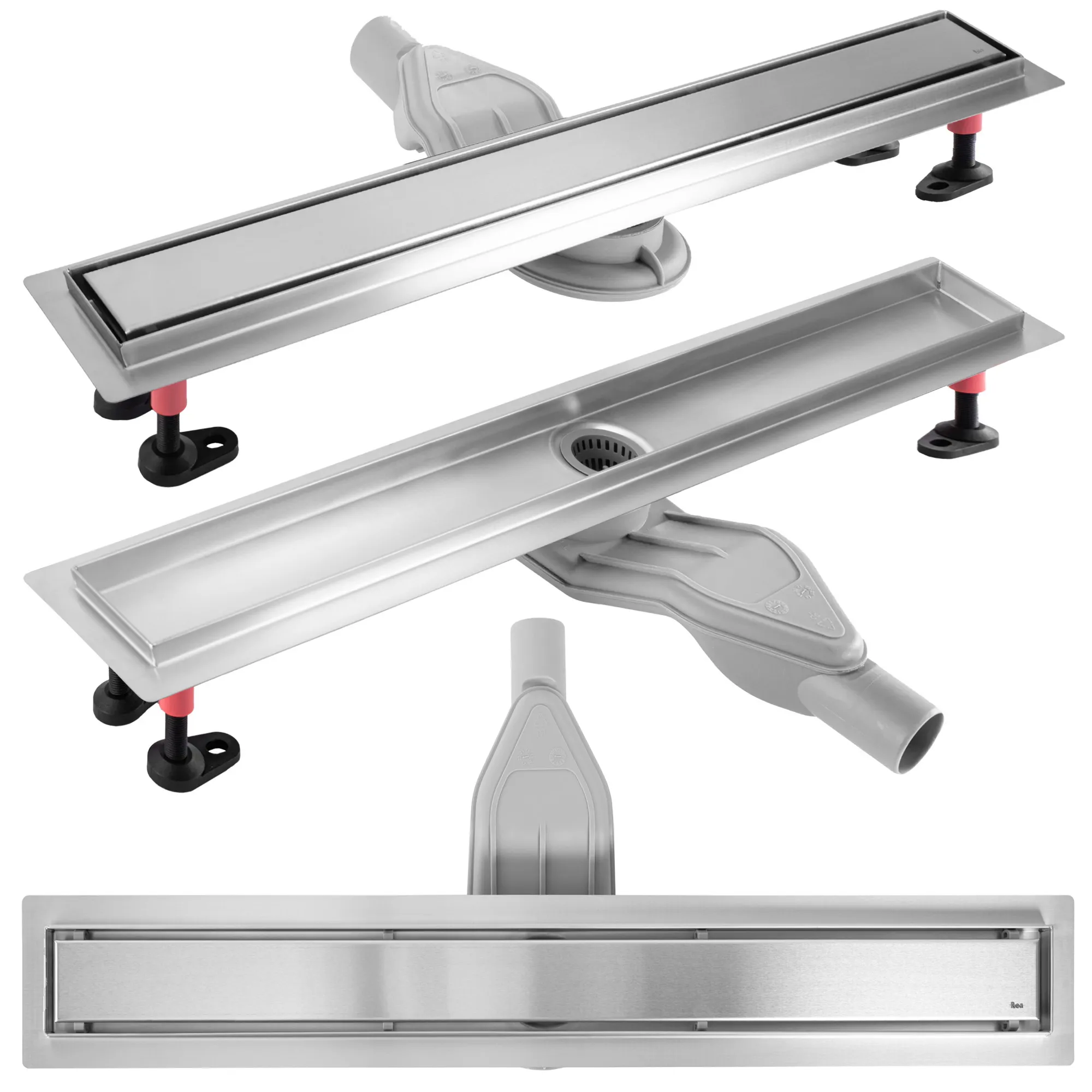 Rigolă scurgere duș lungime 50 cm culoare oțel periat model Neox Superflow Brushed Nickel [1]