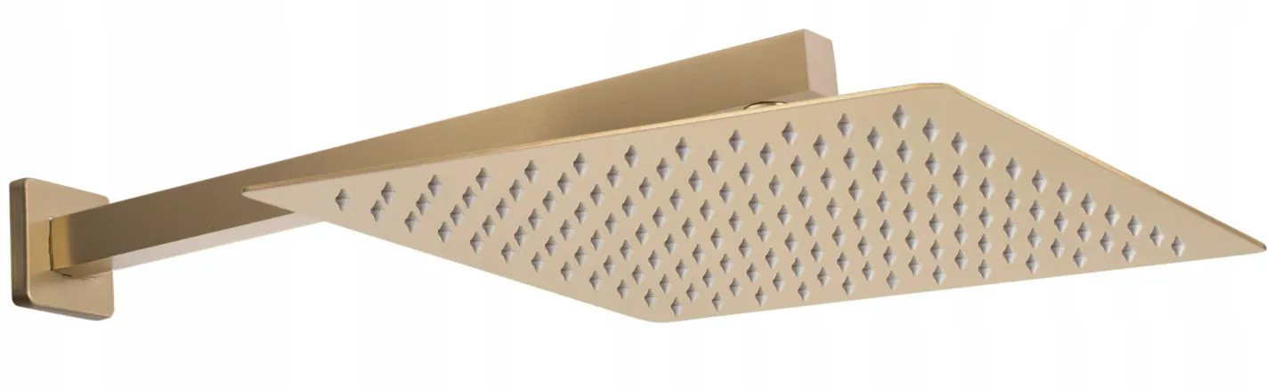 Set de duș culoare auriu periat înălțime 19 cm material alamă model Fenix Davis Brushed Gold [2]