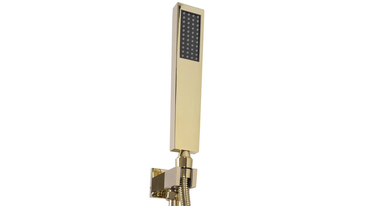 Set de duș culoare auriu înălțime 18 cm material alamă model Fenix Gold [2]