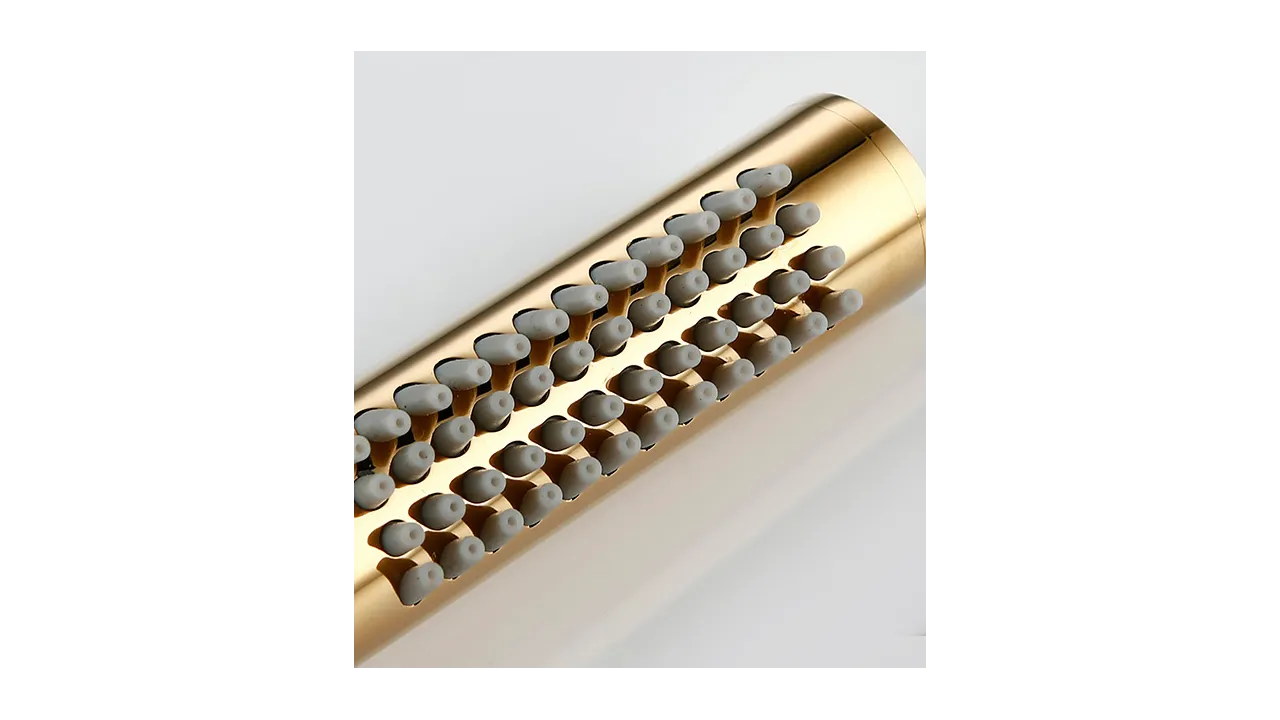 Set de duș încastrat în perete culoare auriu lucios înălțime 16 cm model Lungo Gold [8]