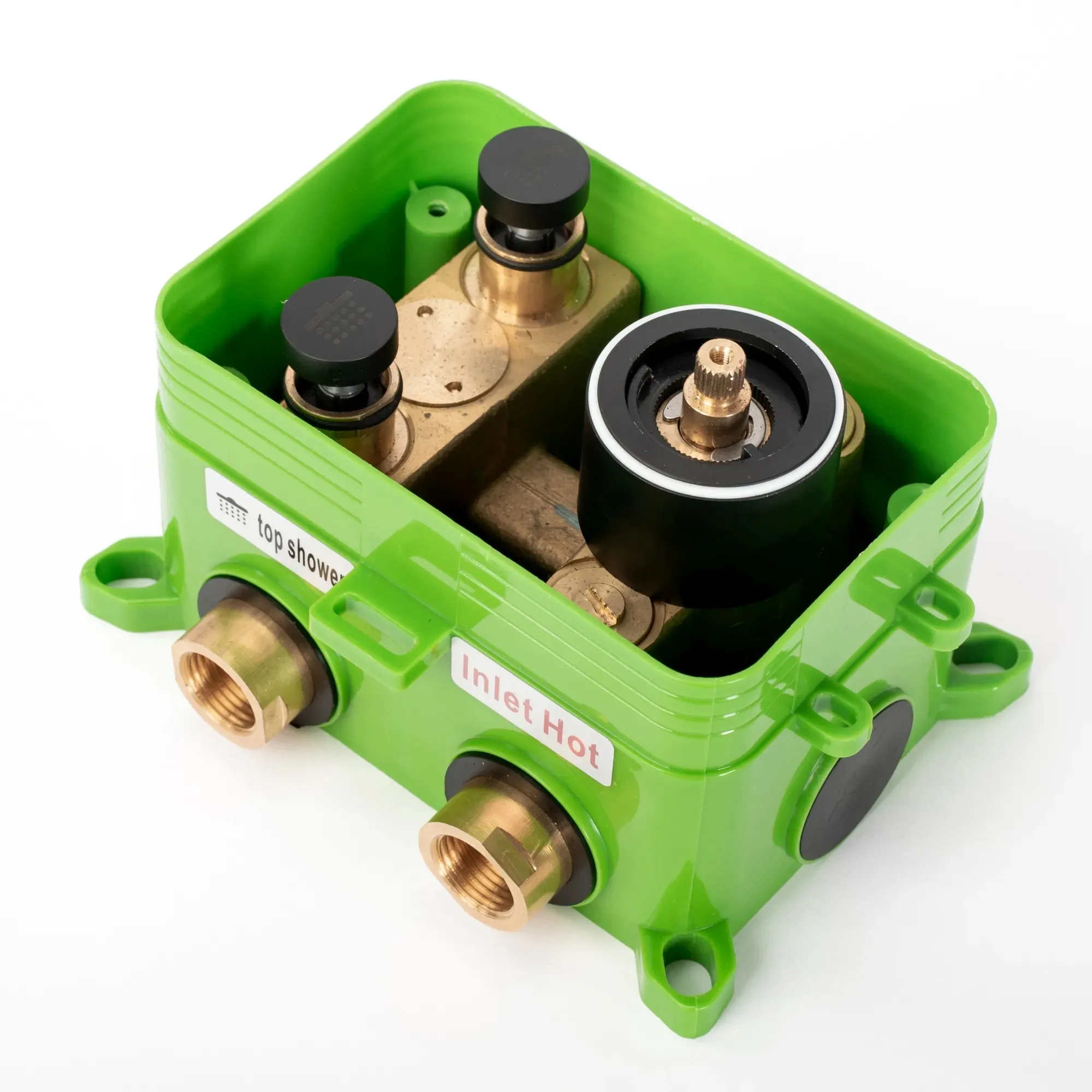 Set de duș cu termostat finisaj auriu periat înălțime 18 cm model Lungo Miler Brushed Gold [7]