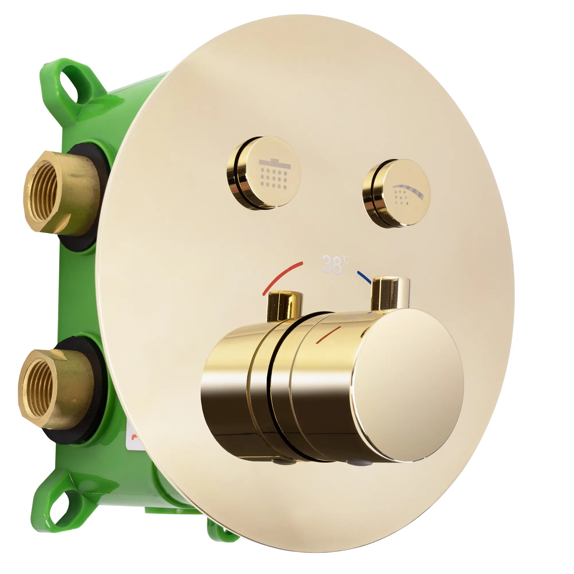 Set de duș cu termostat finisaj auriu lucios înălțime 18 cm model Lungo Miler Gold [5]