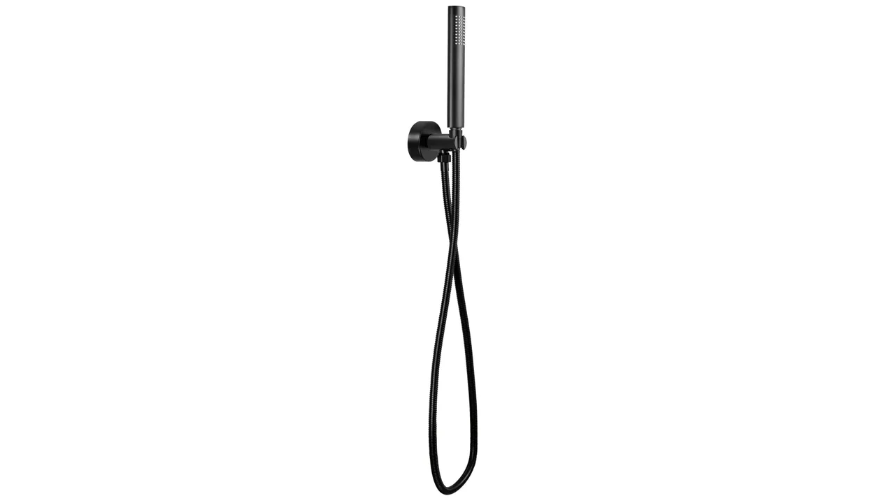 Set de duș culoare neagră înălțime 19 cm material alamă/ABS model Oval Black [6]