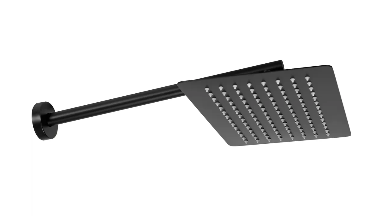 Set de duș culoare neagră înălțime 19 cm material alamă/ABS model Oval Black [2]