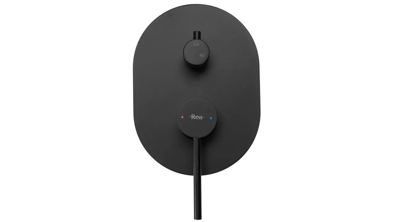 Set de duș culoare neagră înălțime 19 cm material alamă/ABS model Oval Black [3]