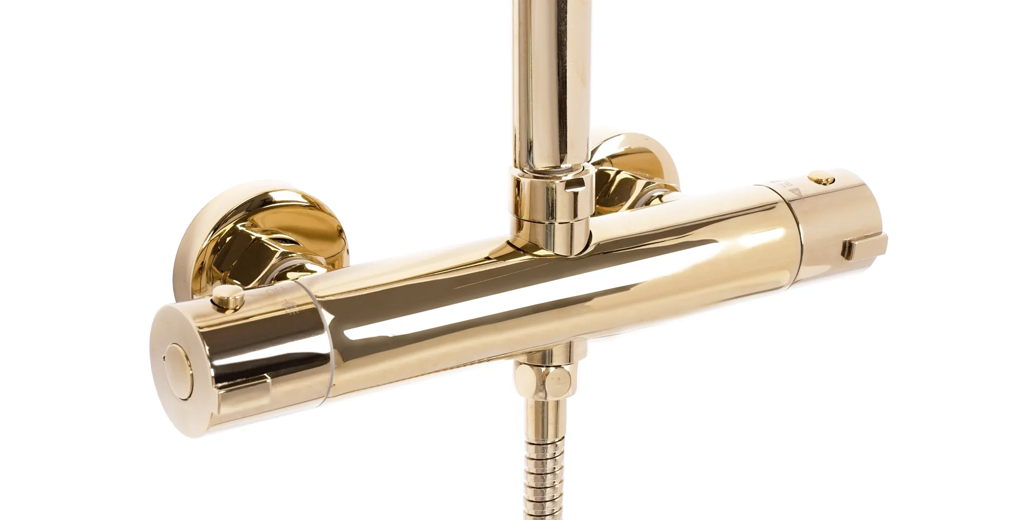 Set de duș culoare auriu înălțime 120 cm material alamă/ABS model Tom Gold [3]