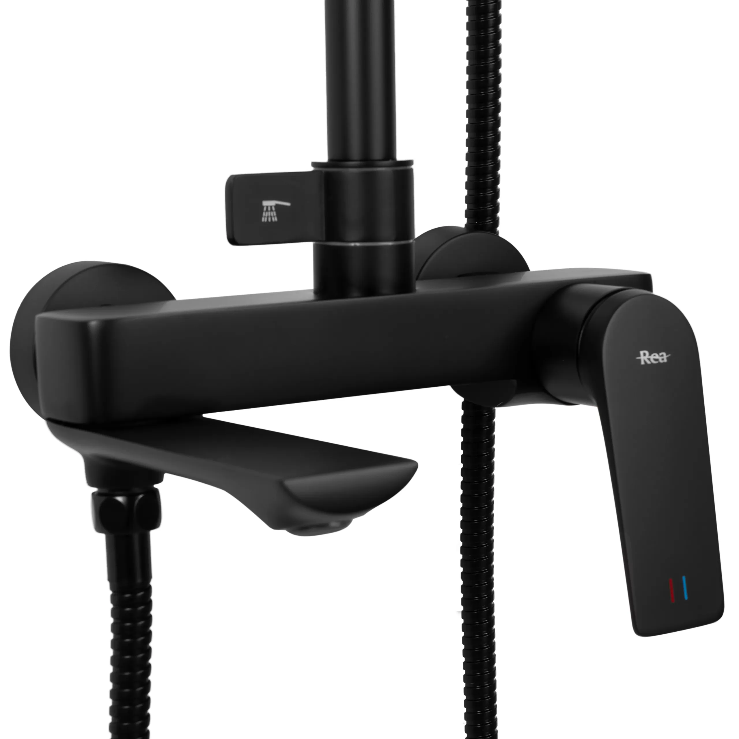 Set de duș finisaj negru mat înălțime 153 cm model Avalon Black [5]