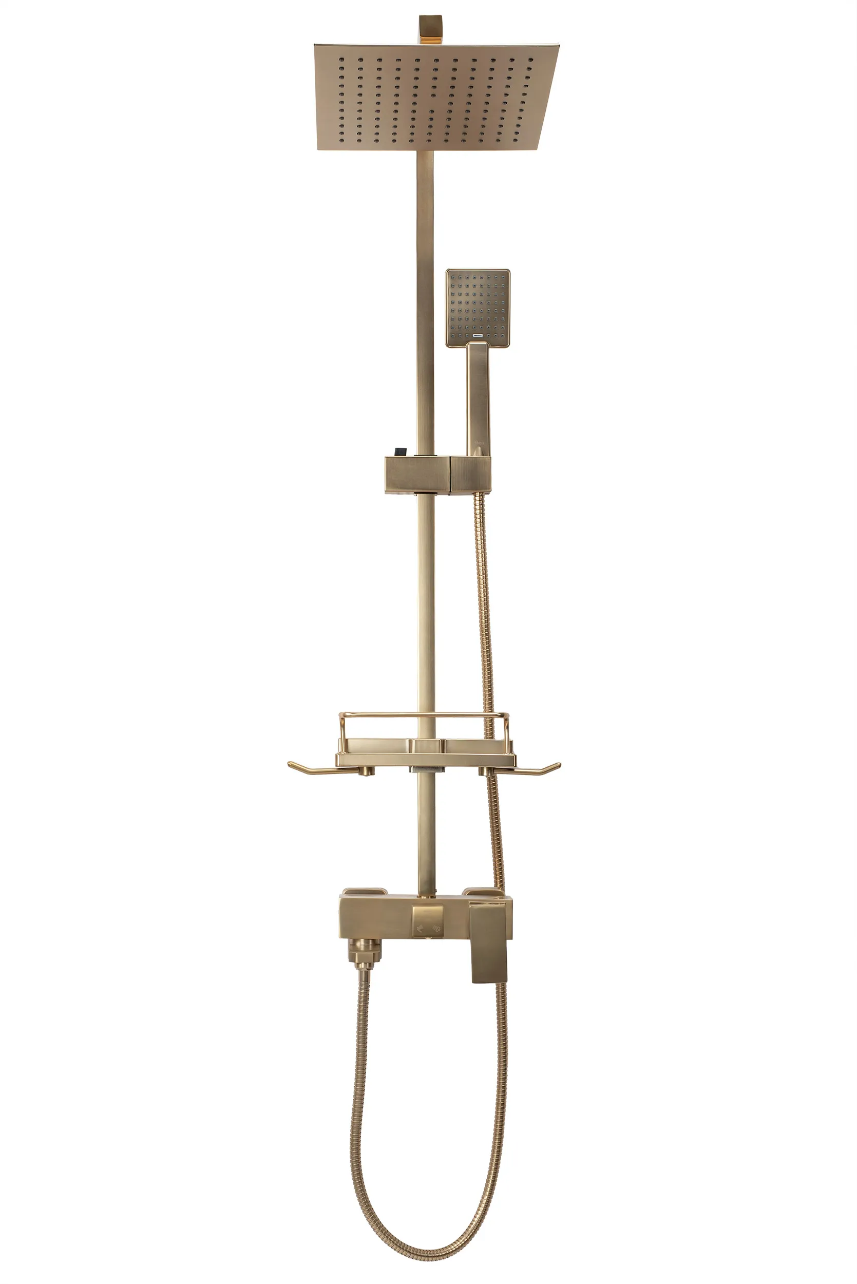 Set de duș culoare auriu periat înălțime 102 cm material alamă/ABS model Jack Gold Brushed [3]