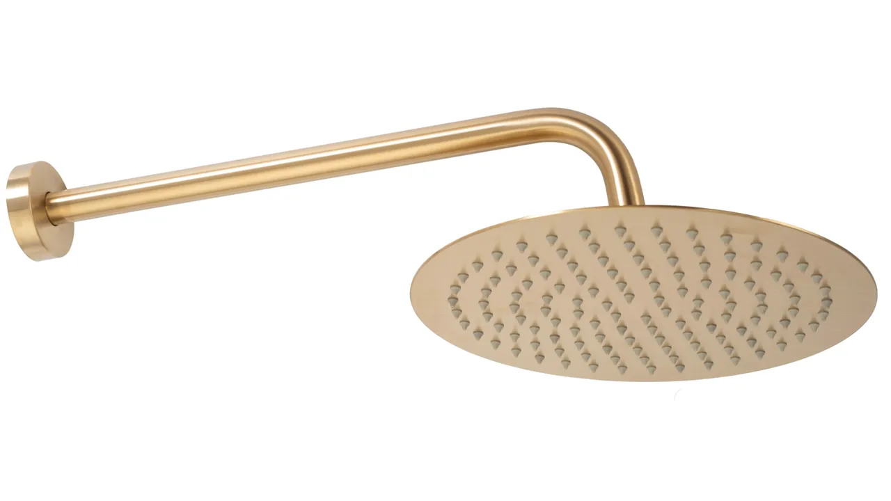 Set de duș încastrat în perete culoare auriu periat înălțime 16 cm model Lungo Spout Gold Brushed [3]