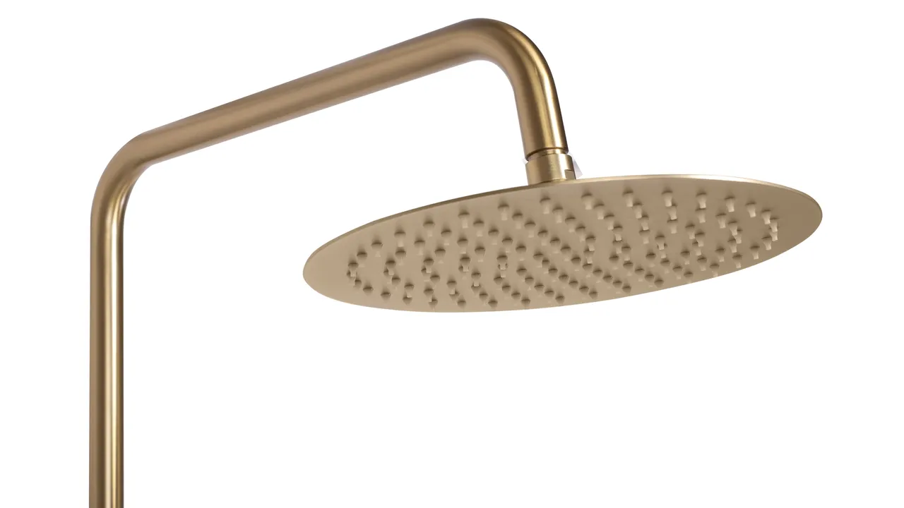 Set de duș cu termostat culoare auriu periat înălțime 117 cm model Lungo Gold Brushed [8]