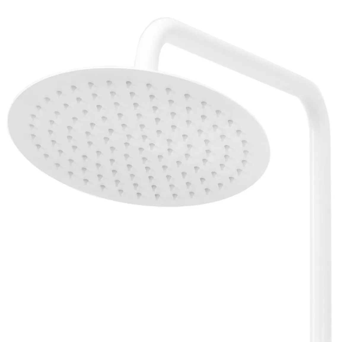 Set de duș cu termostat finisaj alb mat înălțime 117 cm material alamă/ABS model Lungo White Matt [9]