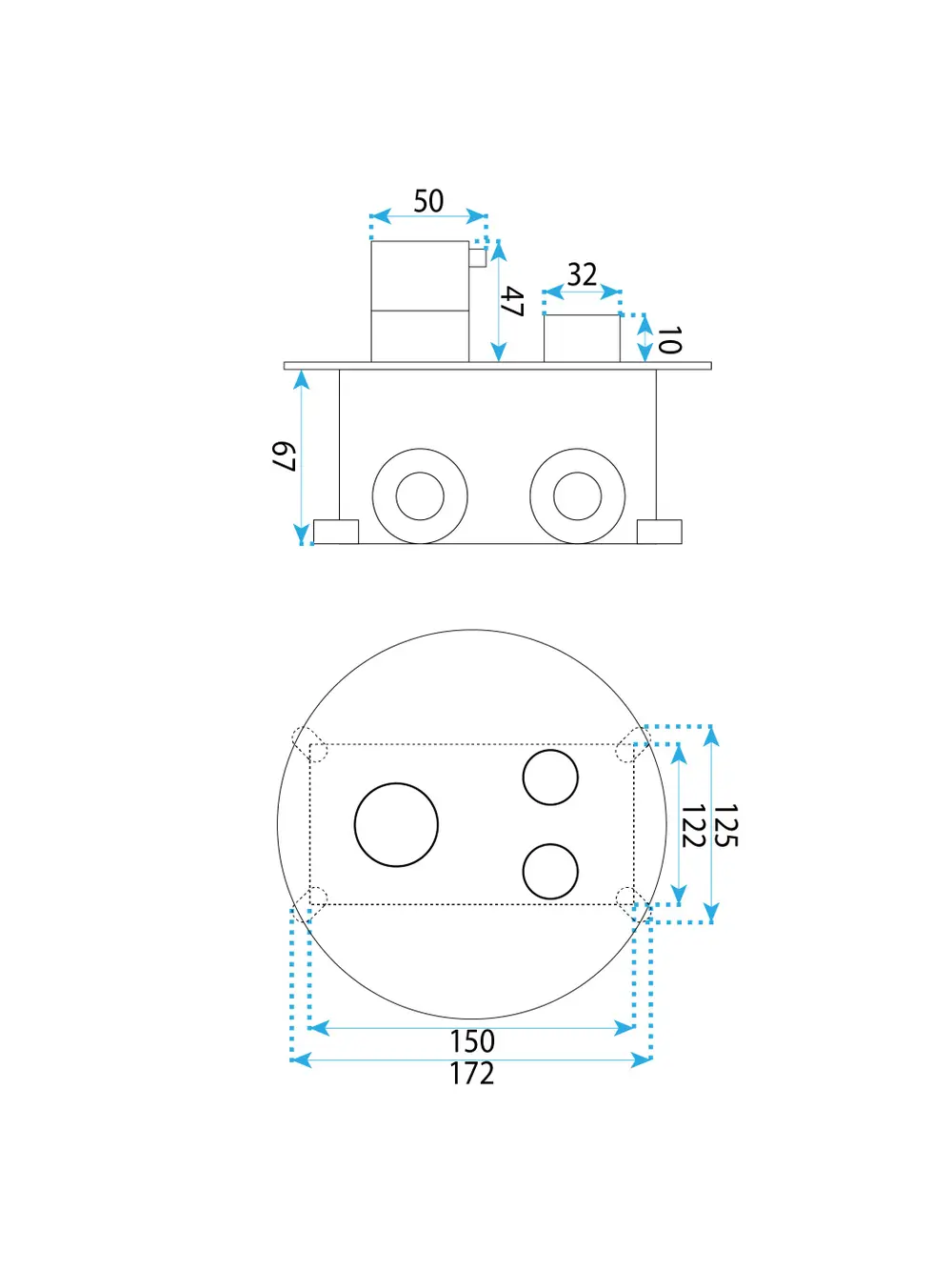 Set de duș cu termostat finisaj auriu lucios model Lungo Diamond Gold [6]