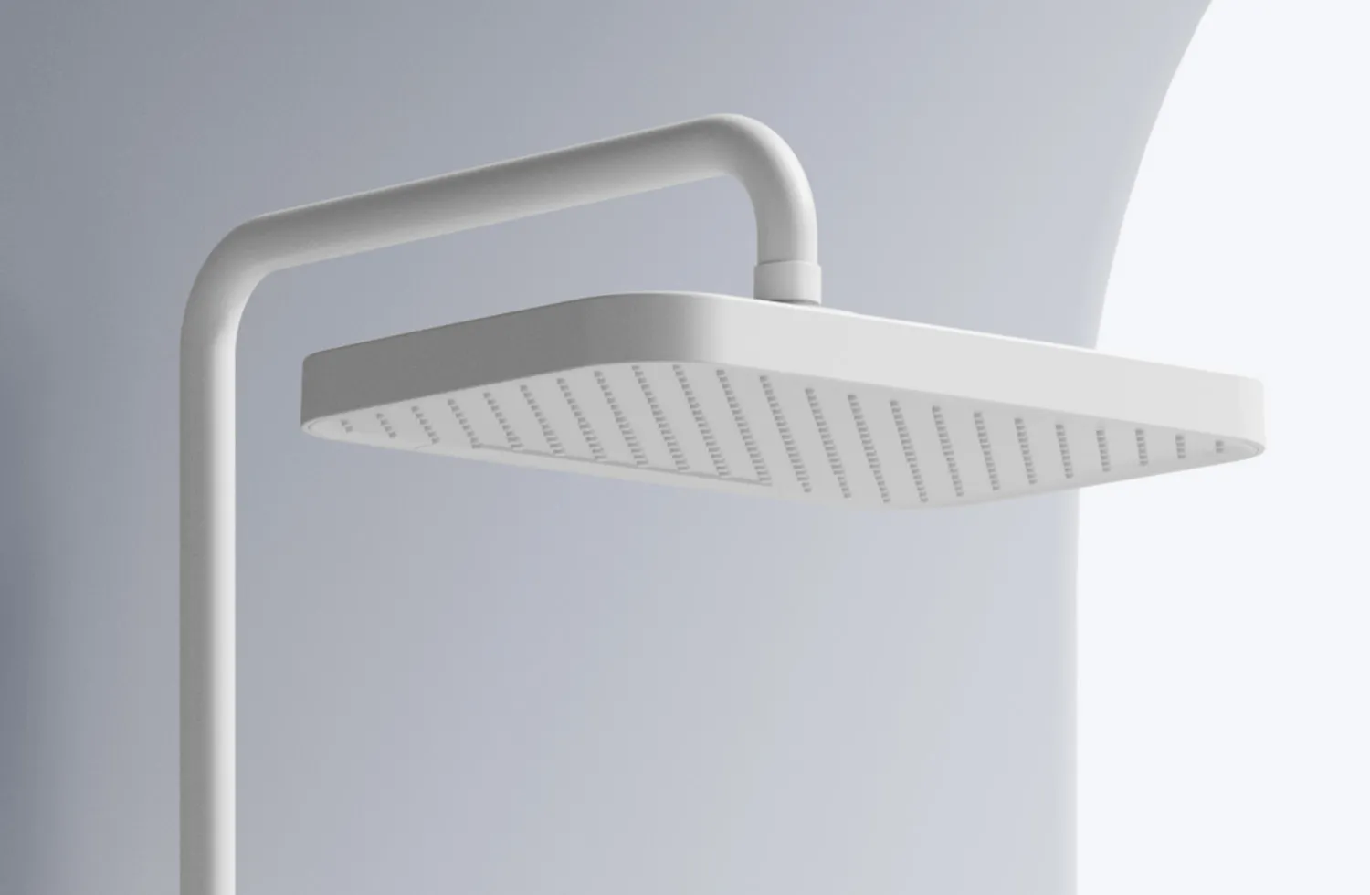 Set de duș finisaj alb înălțime 100 cm material alamă/ABS model Bari White [7]