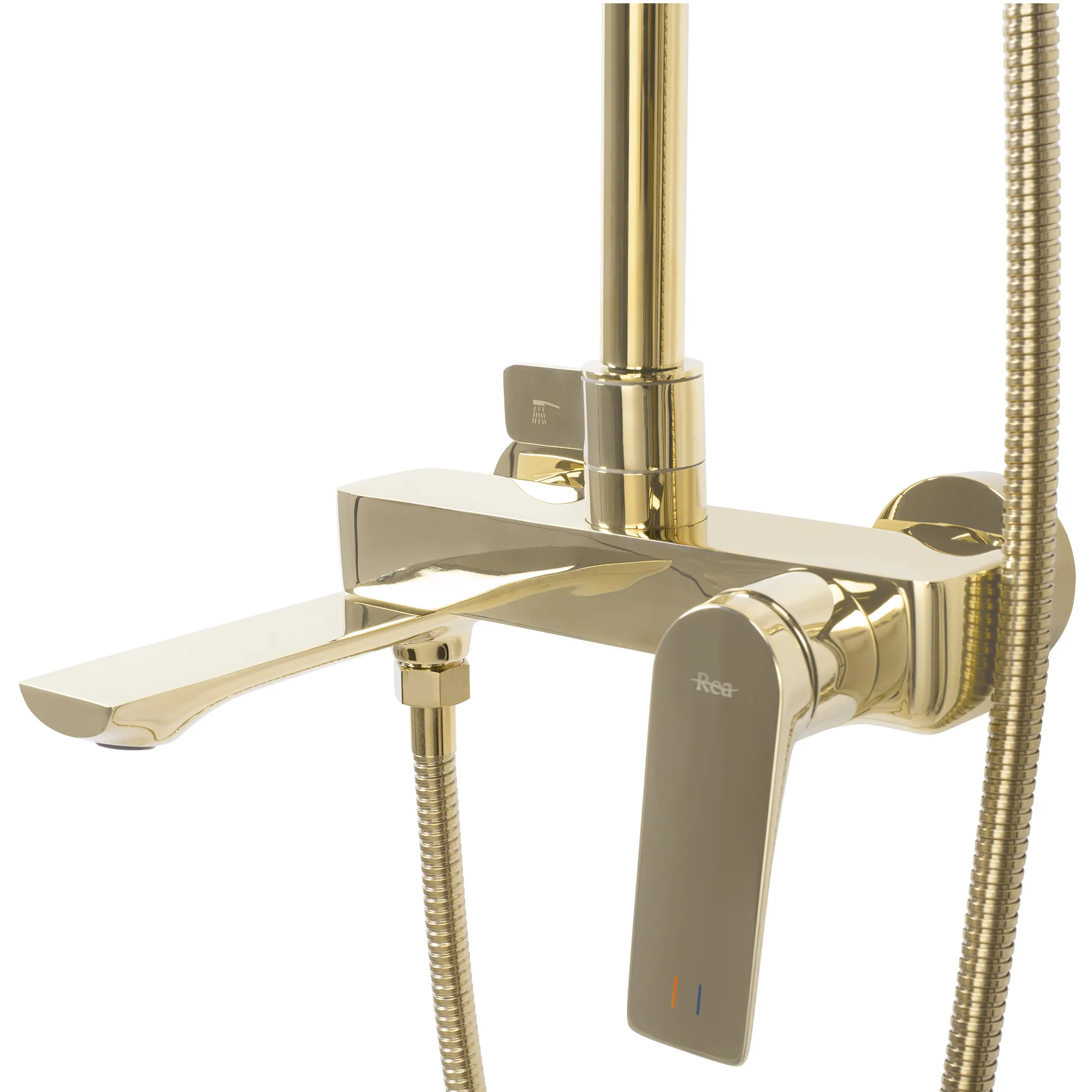Set de duș culoare auriu înălțime 153 cm material alamă/ABS model Avalon Gold [7]