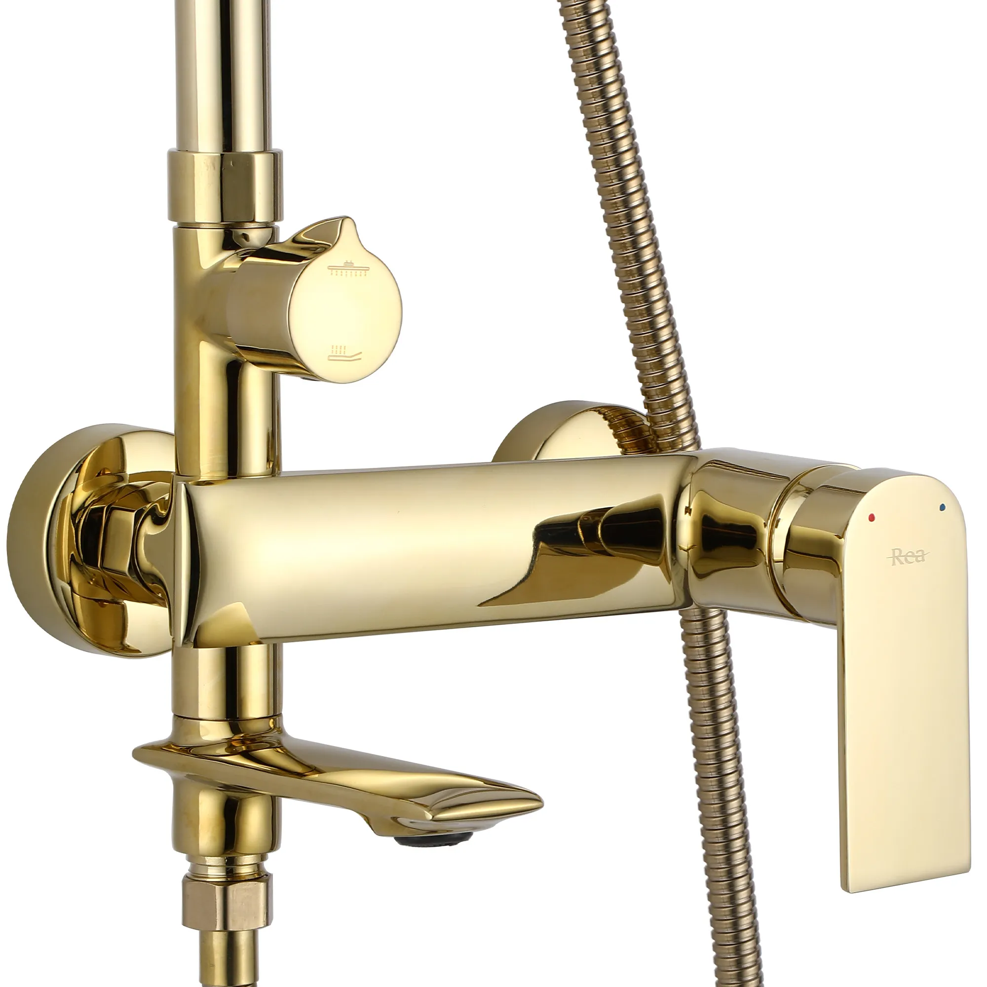 Set de duș culoare auriu înălțime 136 cm material alamă/ABS model Veneta Gold [3]