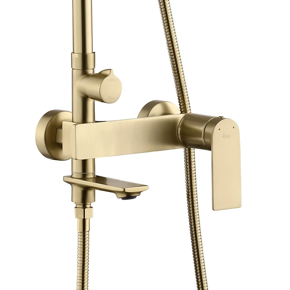 Set de duș culoare auriu periat înălțime 135 cm model Storm Gold Brush [3]