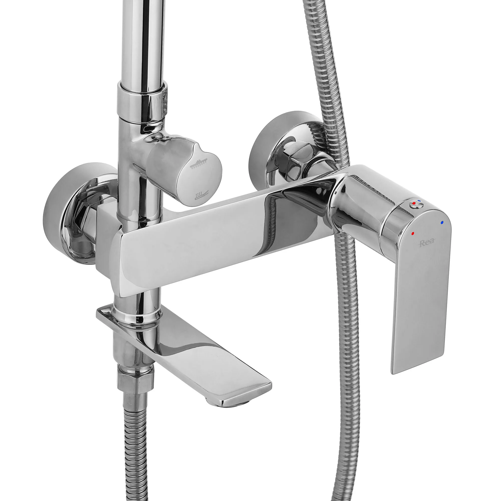 Set de duș culoare crom înălțime 135 cm material alamă/ABS model Storm Chrome [3]