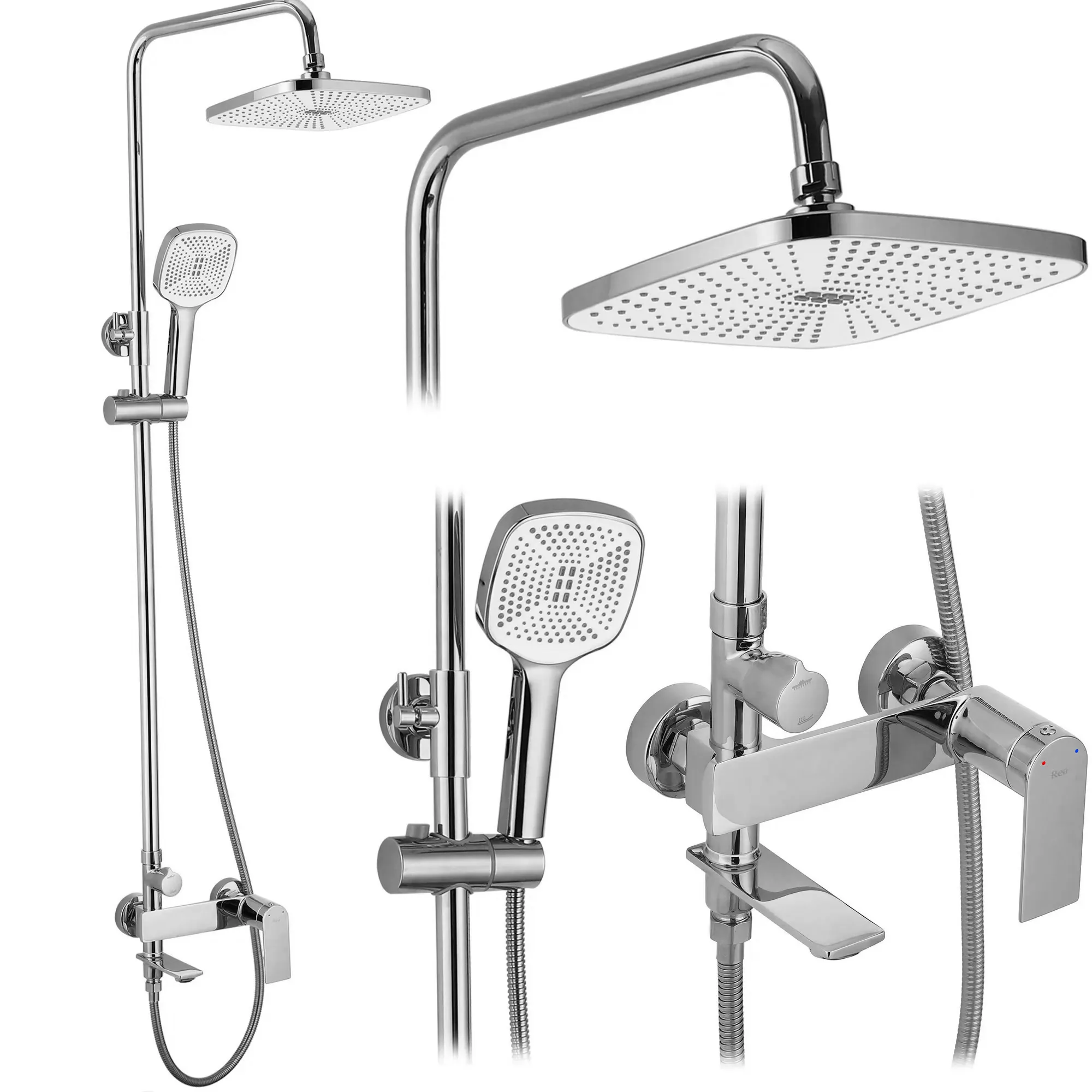 Set de duș culoare crom înălțime 135 cm material alamă/ABS model Storm Chrome [2]