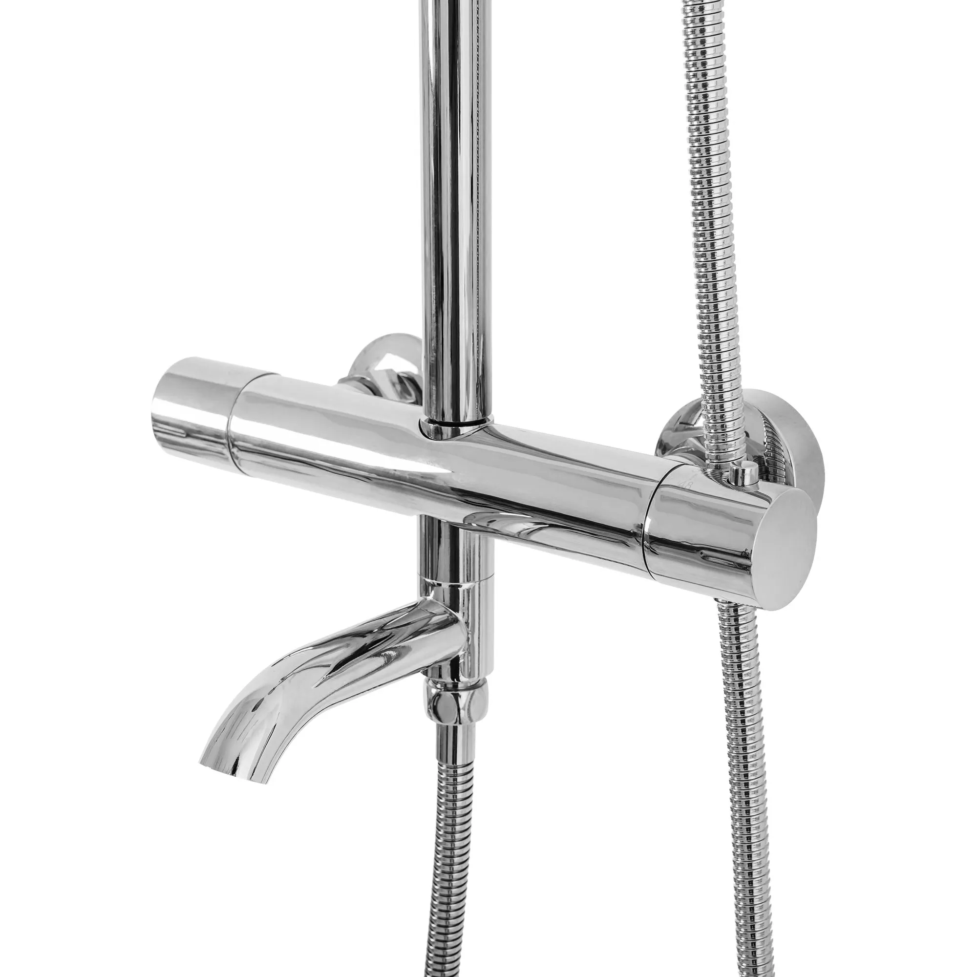 Set de duș cu termostat culoare crom lucios înălțime 117 cm material alamă/ABS model Lungo Chrom [4]