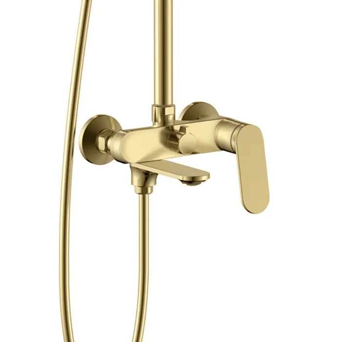 Set de duș culoare auriu periat înălțime 117 cm model Marco Gold Brushed [4]