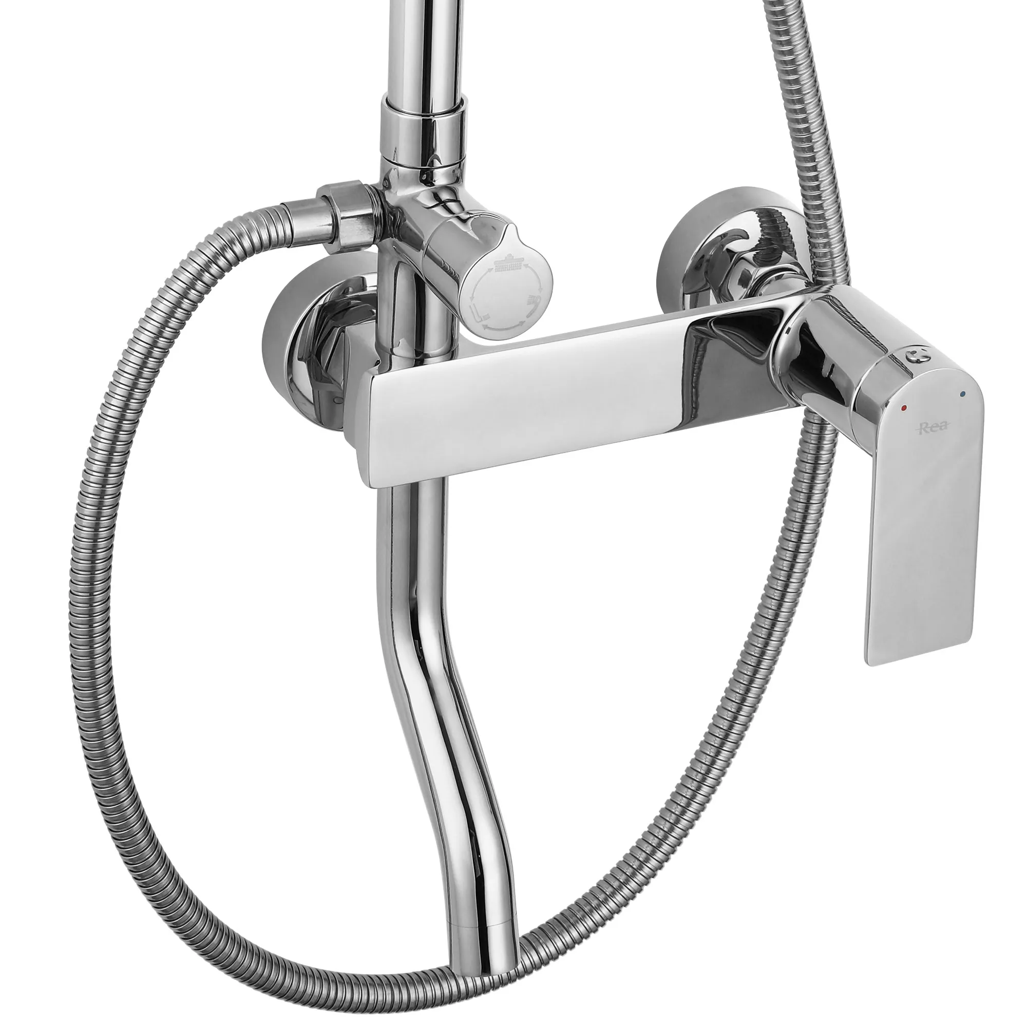 Set de duș culoare crom înălțime 144 cm material alamă/ABS model Storm Chrome [3]
