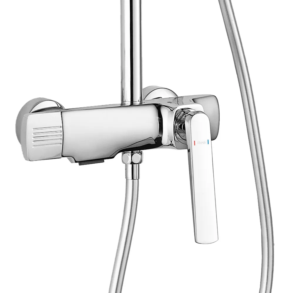 Set de duș culoare crom înălțime 119 cm material alamă/ABS model Rebel Chrome [4]